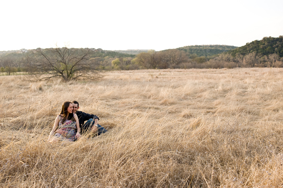 Austin Maternity Photos in a field